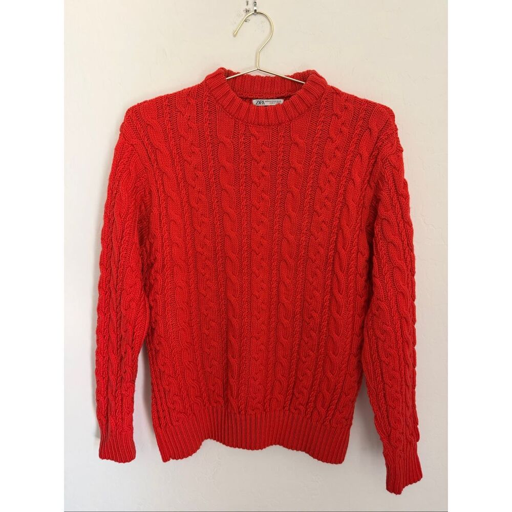 ZARA Chunky Cable Knit Clueless Aesthetic Sweater Size Small/Medium
